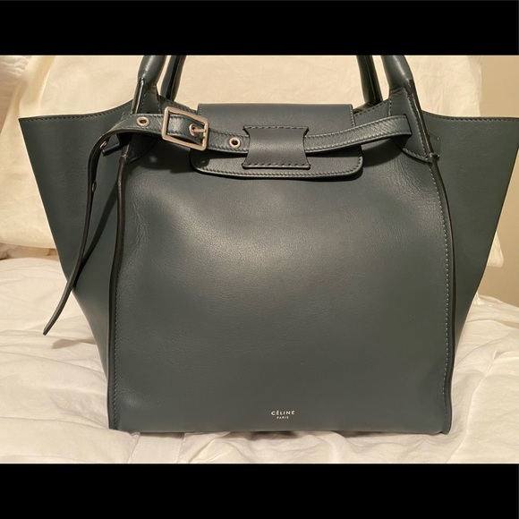 Celine Small Big Bag - Rare Blue/Grey Calfskin Pristine Condition 10/10 - Picture 8 of 14